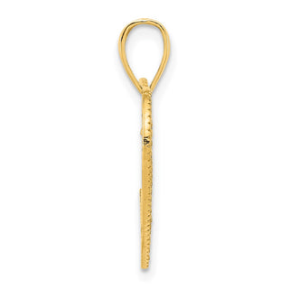 14k Yellow Gold Fancy Heart Pendant D5034