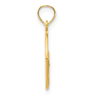 14k Yellow Gold Epoxy Butterfly Pendant