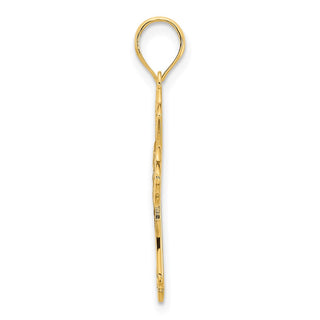 14k Yellow Gold Fancy Cross Pendant D5069
