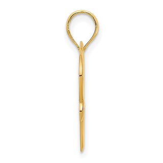14k Yellow Gold Heart in a Heart Pendant D5074