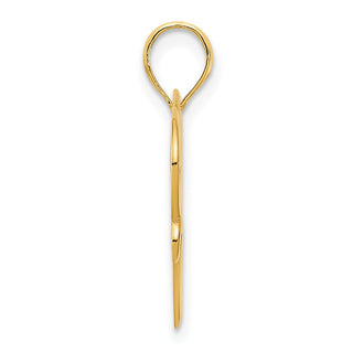 14k Yellow Gold Heart in a Heart Pendant D5074