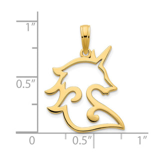 14k Yellow Gold Unicorn Pendant D5078