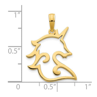 14k Yellow Gold Unicorn Pendant D5078