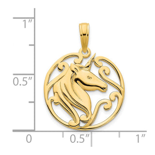 14k Yellow Gold Unicorn Pendant D5080