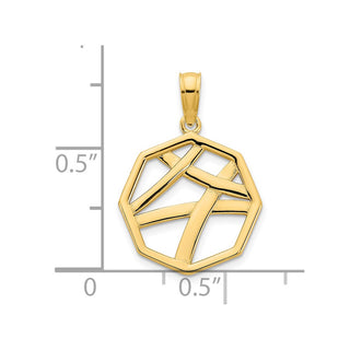 14k Yellow Gold Fancy Pendant D5086