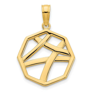 14k Yellow Gold Fancy Pendant D5086