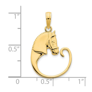 14k Yellow Gold Horse Pendant D5096