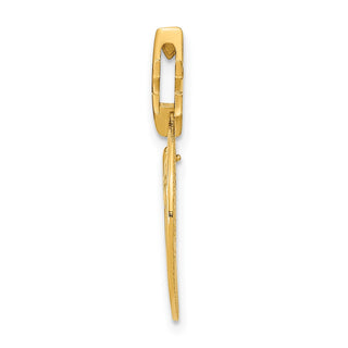 14k Yellow Gold Polished Three Wise Men North Star Chain Slide Pendant