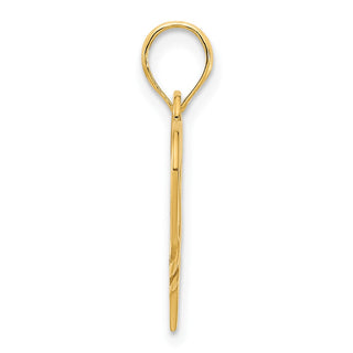 14k Yellow Gold Epoxy Te Amo Heart Pendant D5124