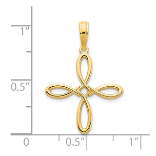 14k Yellow Gold Fancy Cross Pendant D5128