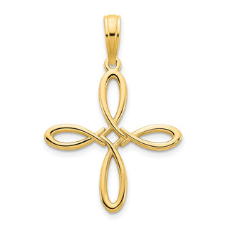 14k Yellow Gold Fancy Cross Pendant D5128