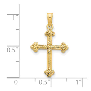 14k Yellow Gold Fancy Cross Pendant D5134