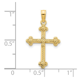 14k Yellow Gold Fancy Cross Pendant D5134