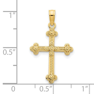 14k Yellow Gold Fancy Cross Pendant D5134