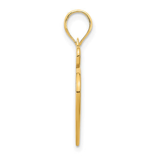 14k Yellow Gold Cut Out Heart Pendant