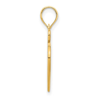 14k Yellow Gold Cut Out Heart Pendant