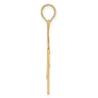14k Yellow Gold Epoxy Graduation Cap and Diploma Pendant