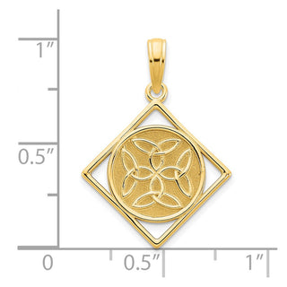 14k Yellow Gold Fancy Celtic Knot Pendant