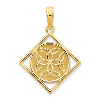 14k Yellow Gold Fancy Celtic Knot Pendant