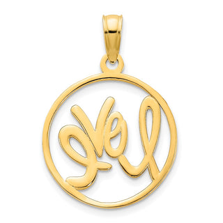14k Yellow Gold Love Pendant