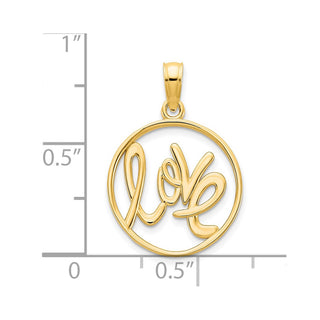 14k Yellow Gold Love Pendant