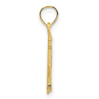 14k Yellow Gold Lighthouse and Anchor Pendant