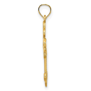 14k Yellow Gold Cross Pendant D5241