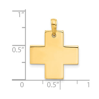 14K Yellow Gold Polished Cross Pendant D5267