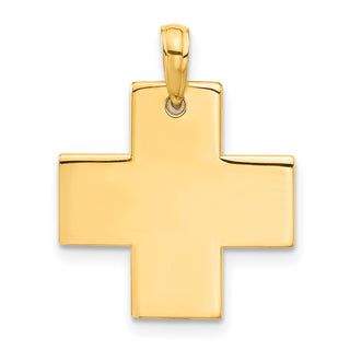 14K Yellow Gold Polished Cross Pendant D5267