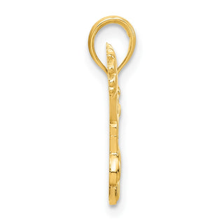 14K Yellow Gold Polished Cheerleader Pendant