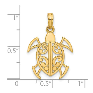 14K Yellow Gold Fancy Pendant D5292