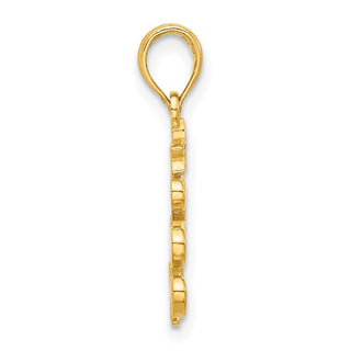 14K Yellow Gold Polished Christmas Tree Pendant D5313