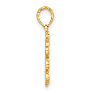 14K Yellow Gold Polished Christmas Tree Pendant D5313