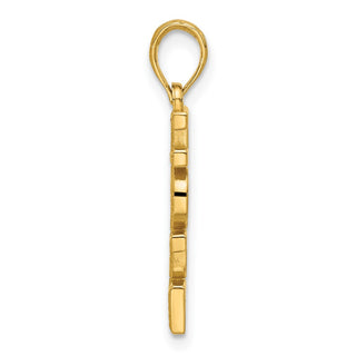 14K Yellow Gold Polished HOPE Pendant