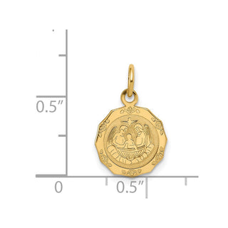 14k Yellow Gold Baptism Polished Charm