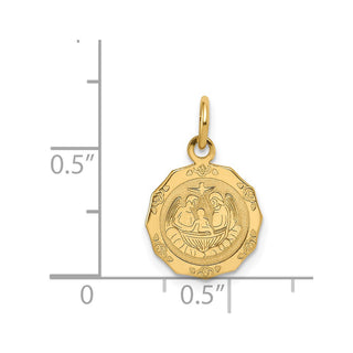 14k Yellow Gold Baptism Polished Charm
