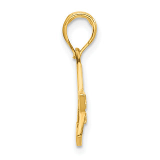 14K Yellow Gold Polished Stars Pendant