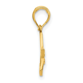 14K Yellow Gold Polished Stars Pendant