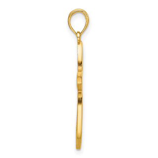 14K Yellow Gold Polished Fancy Cut-out Cross Pendant