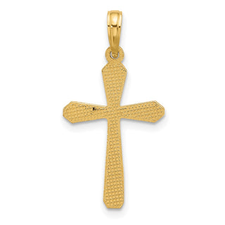 14K Yellow Gold Fancy Cross Charm D5425