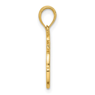 14K Yellow Gold Polished Prancing Reindeer Charm