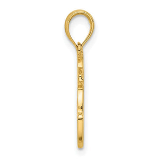 14K Yellow Gold Polished Prancing Reindeer Charm