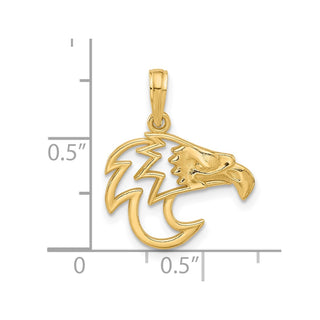 14K Yellow Gold Fancy Eagle Charm