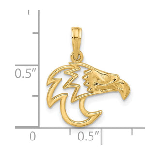 14K Yellow Gold Fancy Eagle Charm