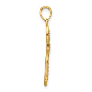 14K Yellow Gold Fancy Cross Charm D5466