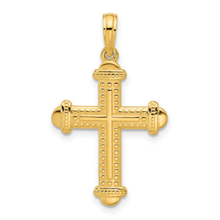 14K Yellow Gold Fancy Cross Charm D5467