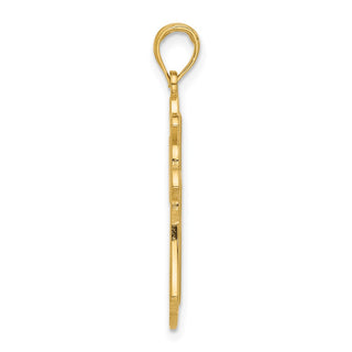14K Yellow Gold Fancy Cross Charm D5468