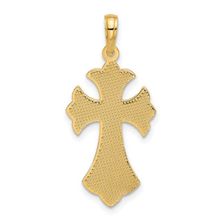 14K Yellow Gold Fancy Cross Charm D5468