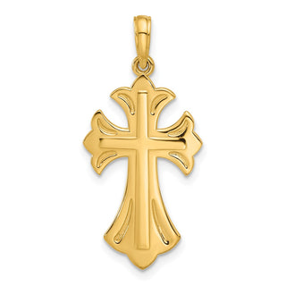 14K Yellow Gold Fancy Cross Charm D5468