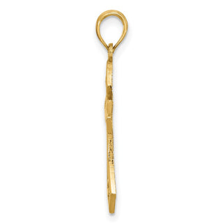 14K Yellow Gold Fancy Cross Charm D5469
